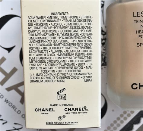 chanel makeup foundation ingredients